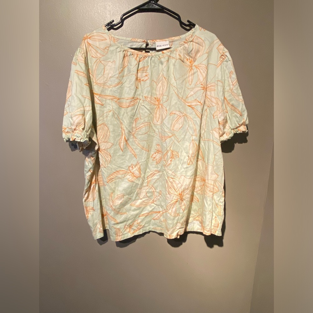 AVA & ViV floral print blouse